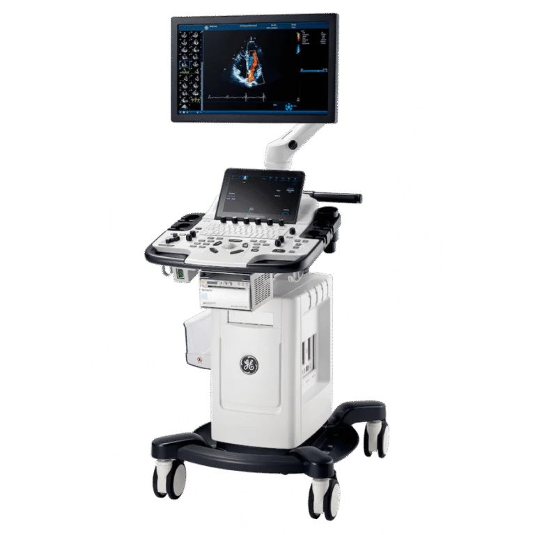 GE Vivid T8 ultrasound system for muscle and joint examination at Grand Medical