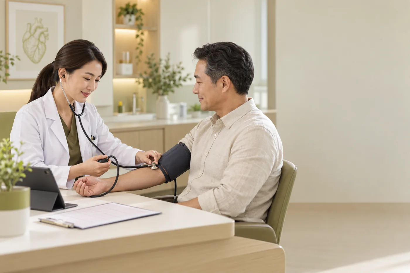 Asinsspiediena mērīšana sirds pārbaudē Check-up ietvaros